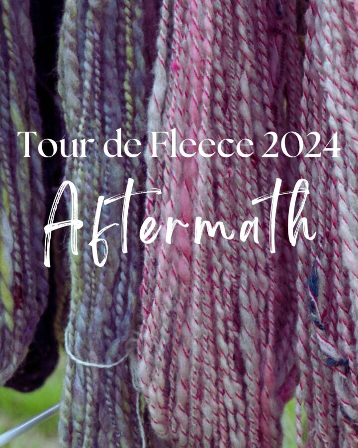 skeins of yarn hanging to dry