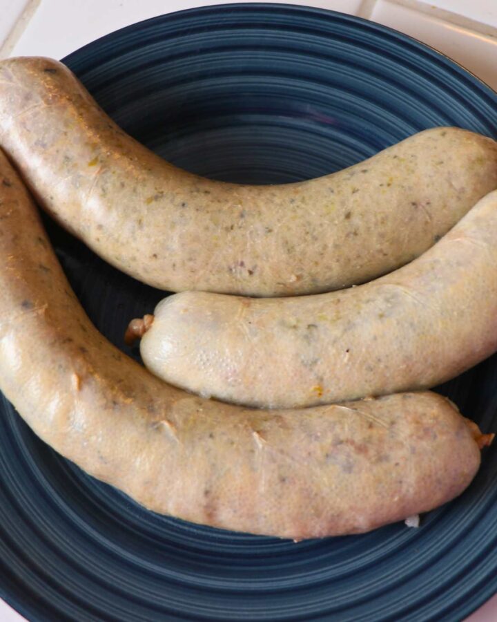 a plate of rabbit boudin