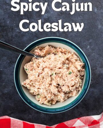 a bowl of cajun coleslaw
