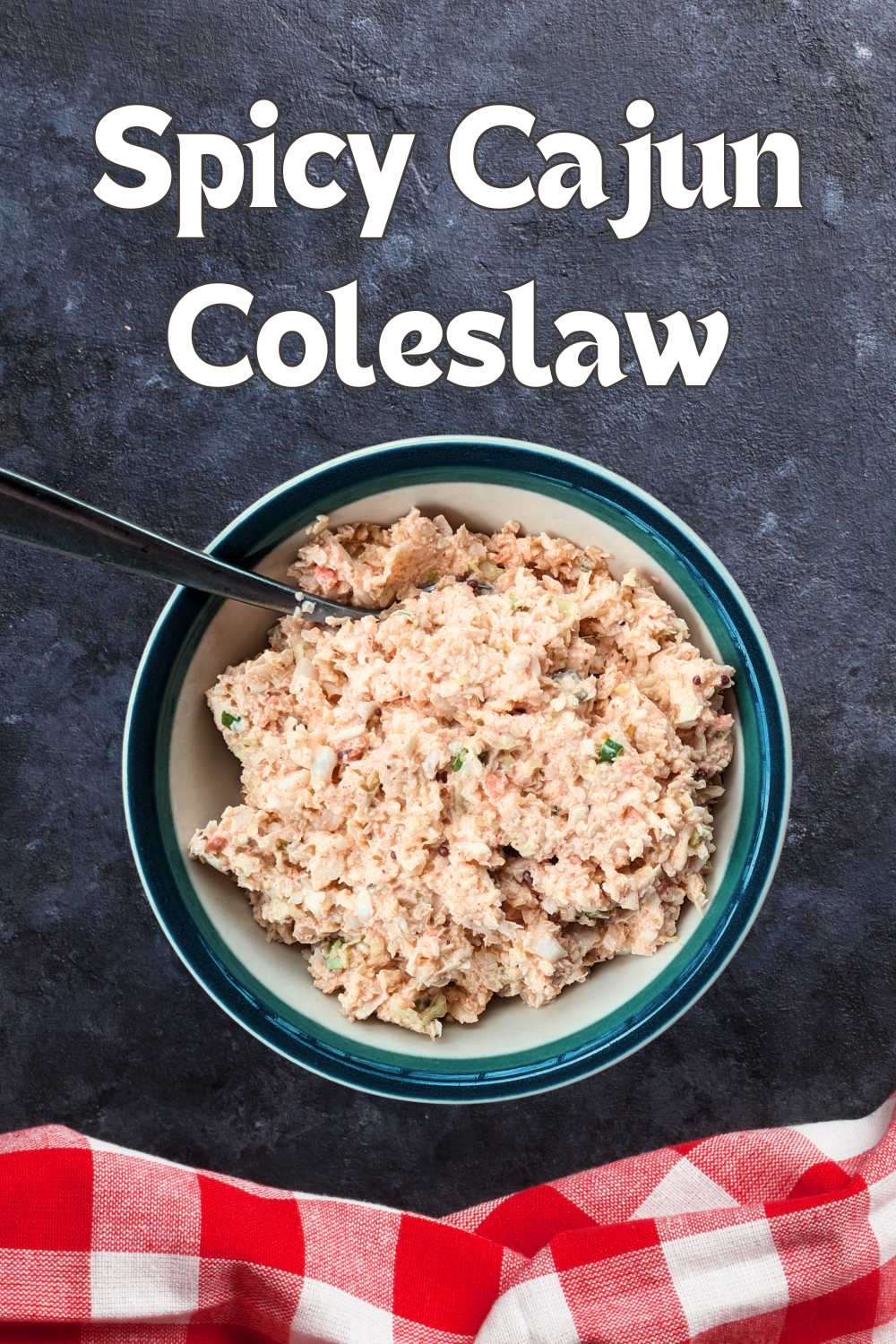 a bowl of cajun coleslaw