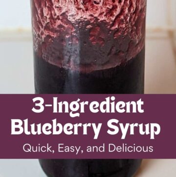 a bottle of blueberry syrup