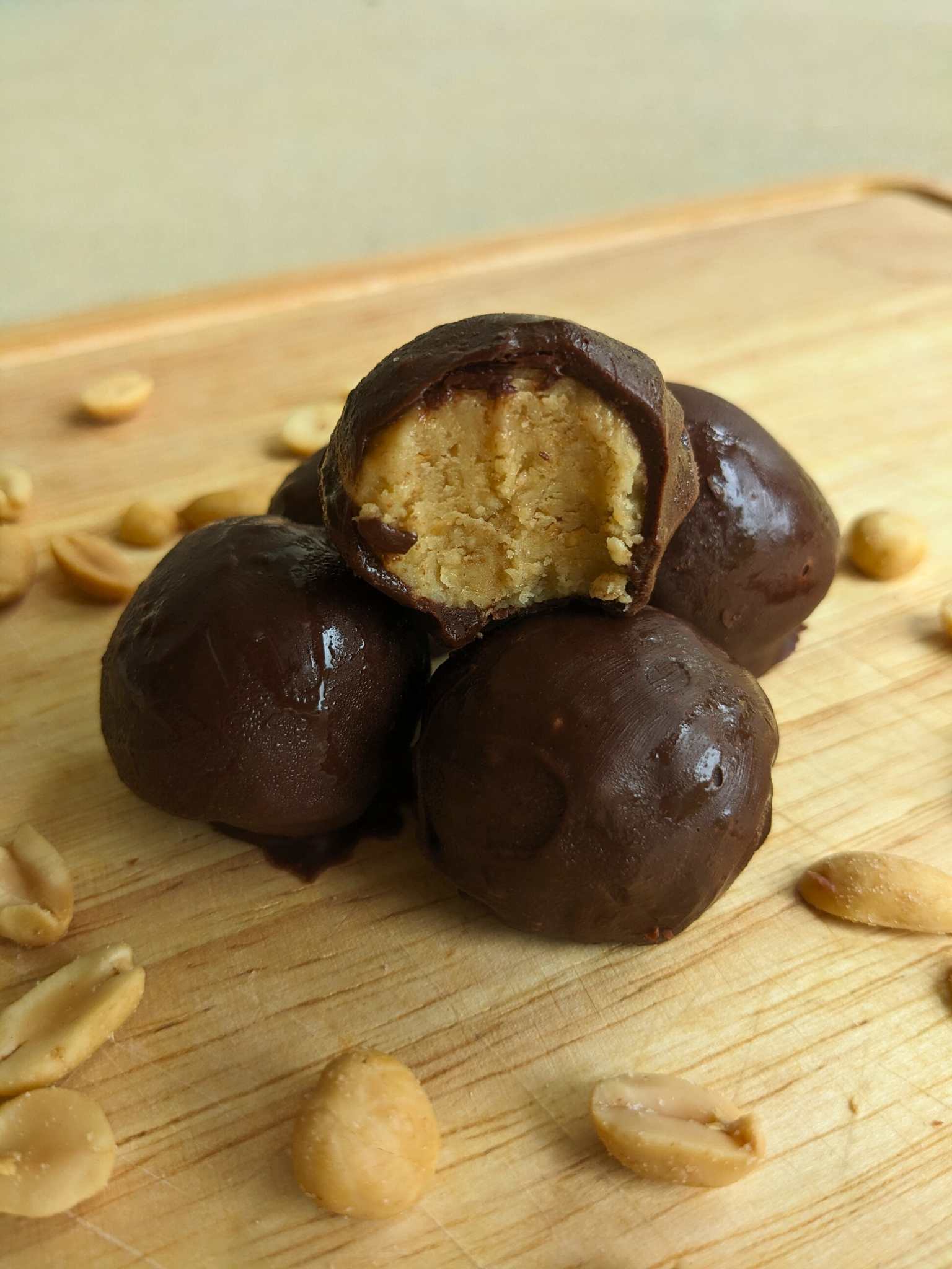 chocolate covered peanut butter balls