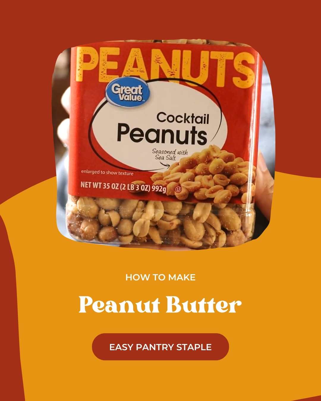a plastic container of cocktail peanuts